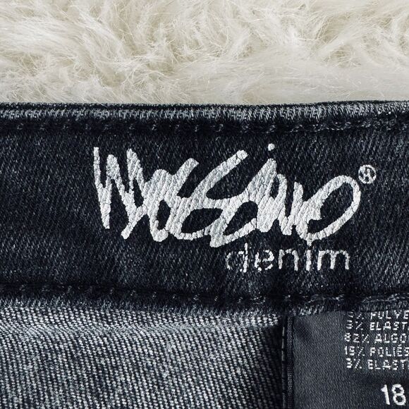 Mossimo High Rise Jegging Crop Jeans Plus 18 (38x24.5) Black Denim Stretch Women - Picture 5 of 9